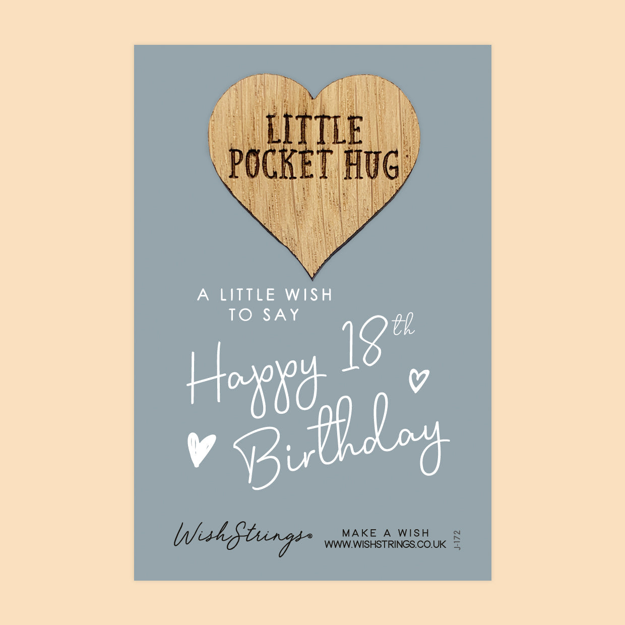 Pocket Hug - Happy 18th Birthday | Milestone Celebration Gift | Keepsake Token for Coming of Age