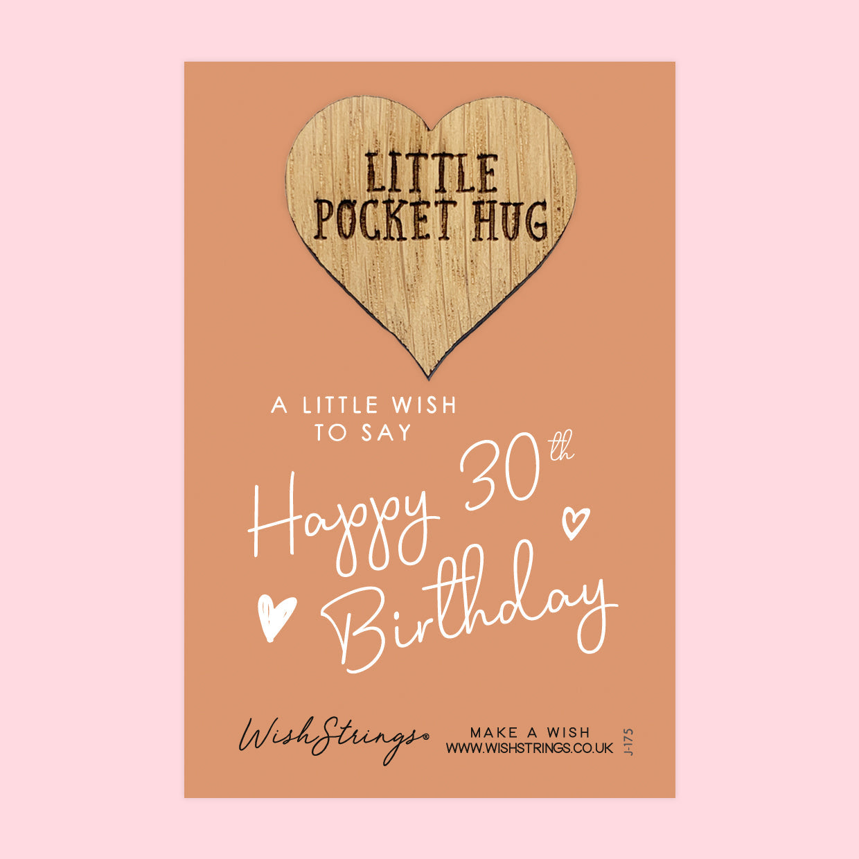 Pocket Hug - Happy 30th Birthday | Milestone Celebration Gift | Keepsake Token for Special Birthday
