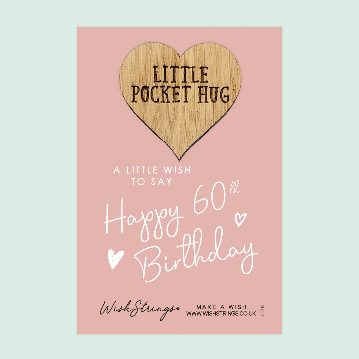 Pocket Hug - Happy 60th Birthday | Milestone Celebration Gift | Keepsake Token for Special Birthday