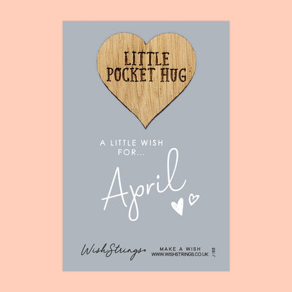 Pocket Hug - April Birth Month | Thoughtful Birthday Gift | Keepsake Token for Celebrating April Birthdays