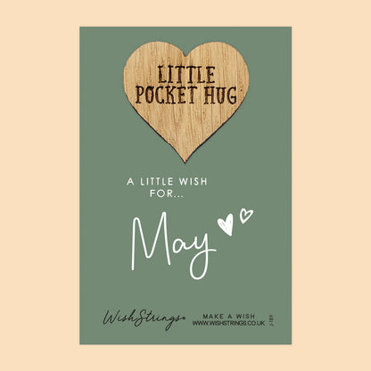 Pocket Hug - May Birth Month | Thoughtful Birthday Gift | Keepsake Token for Sending Hugs & Celebrating a Special Day