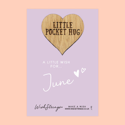 Pocket Hug - June Birth Month | Thoughtful Birthday Gift | Keepsake Token for Sending Hugs & Celebrating a Special Birthday