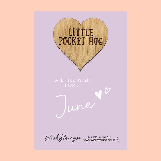 Pocket Hug - June Birth Month | Thoughtful Birthday Gift | Keepsake Token for Sending Hugs & Celebrating a Special Birthday