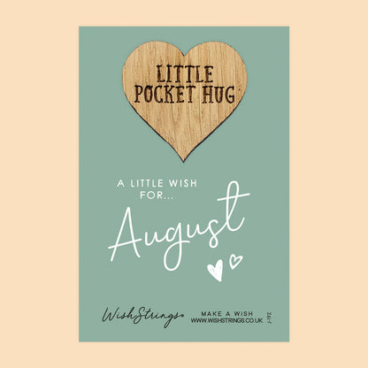 Pocket Hug - August Birth Month | Thoughtful Birthday Gift | Keepsake Token for Celebrating August Birthdays