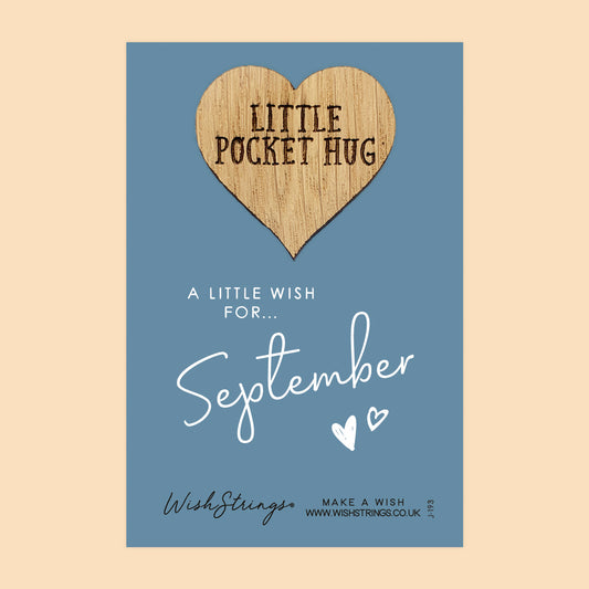 Pocket Hug - September Birth Month | Thoughtful Birthday Gift | Keepsake Token for Sending Hugs & Celebrating a Special Day