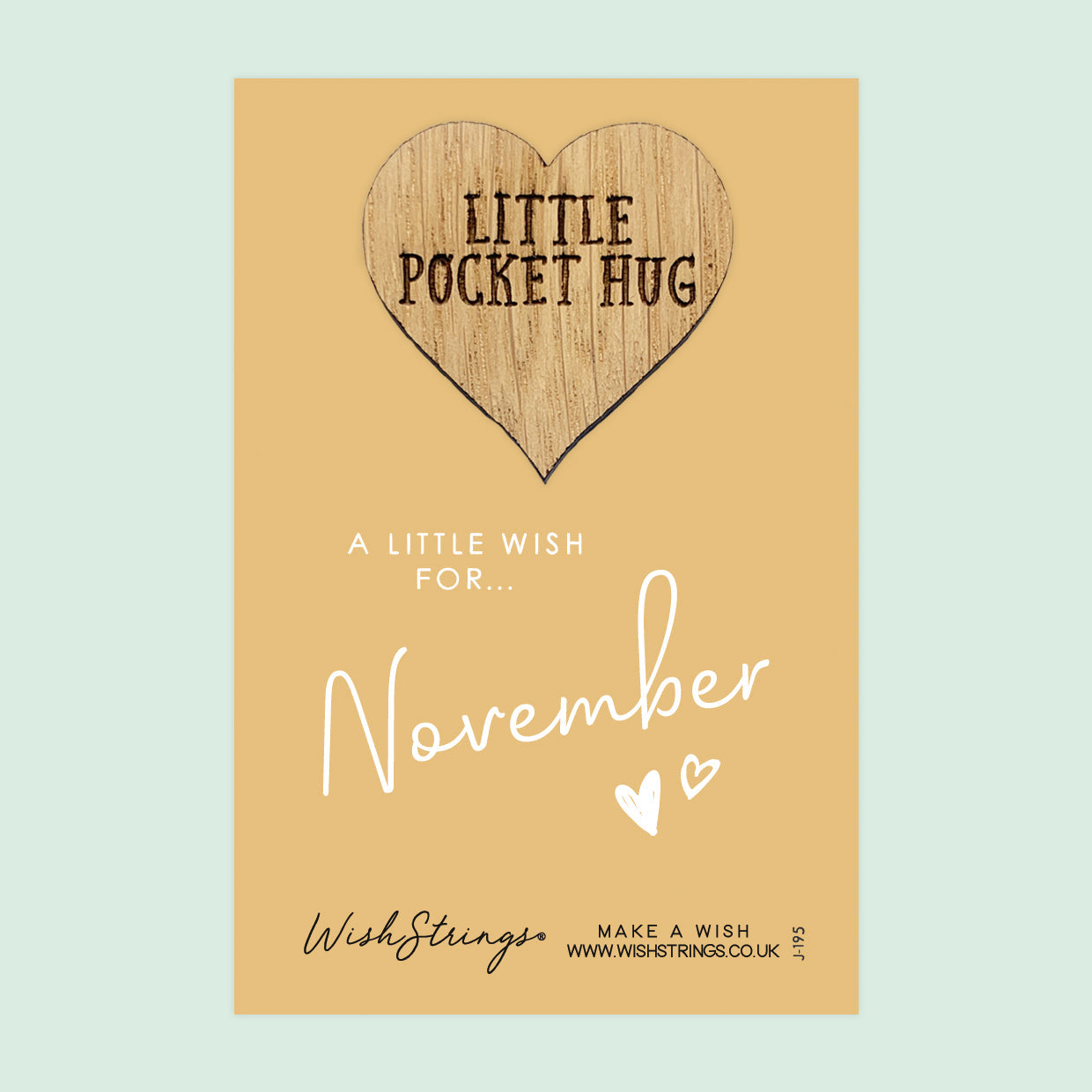 Pocket Hug - November Birth Month | Thoughtful Birthday Gift | Keepsake Token for Sending Hugs & Celebrating a Special Day