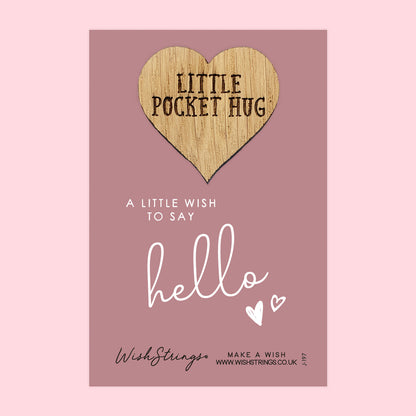 Pocket Hug - Just to Say Hello | Thoughtful Long Distance Gift | Keepsake Token for Sending Hugs & Reconnecting with Old Friends
