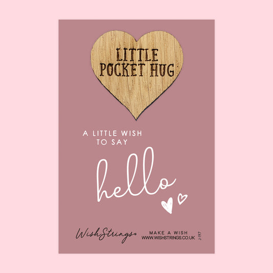 Pocket Hug - Just to Say Hello | Thoughtful Long Distance Gift | Keepsake Token for Sending Hugs & Reconnecting with Old Friends