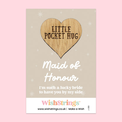 Pocket Hug – Maid of Honour | Thoughtful Gift for Wedding Day Gratitude | Keepsake Token for Love, Friendship & Appreciation
