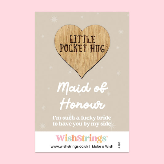 Pocket Hug – Maid of Honour | Thoughtful Gift for Wedding Day Gratitude | Keepsake Token for Love, Friendship & Appreciation
