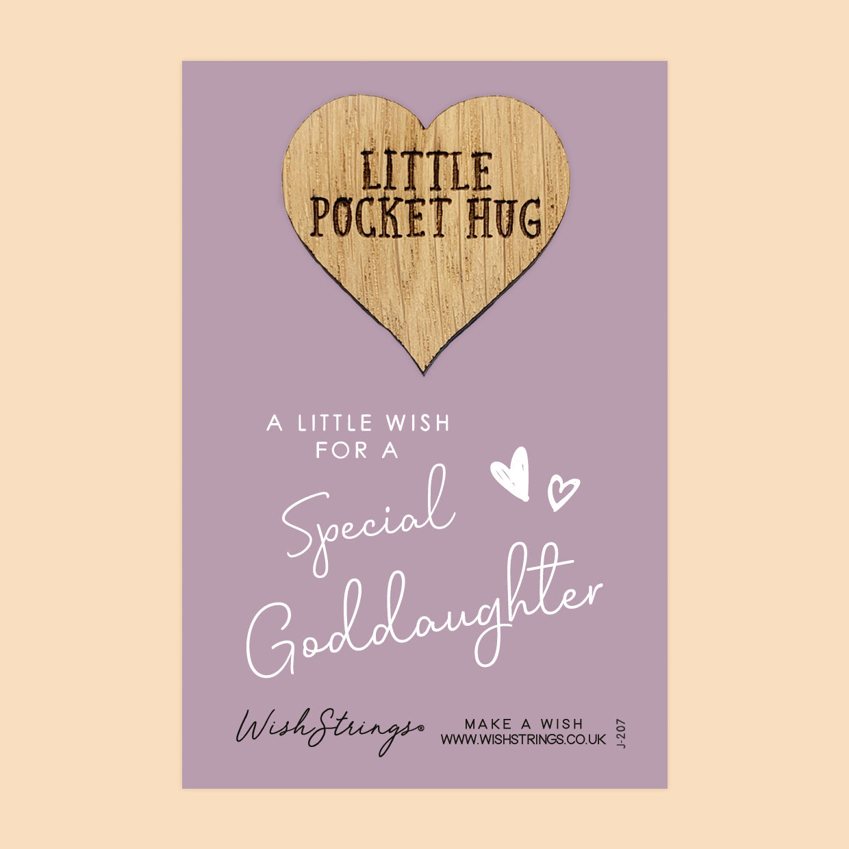 Pocket Hug - Special Goddaughter | Thoughtful Gift from Godparents | Keepsake Token for Sending Hugs & Love to a Cherished Goddaughter