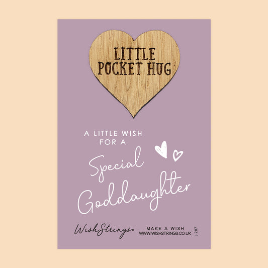 Pocket Hug - Special Goddaughter | Thoughtful Gift from Godparents | Keepsake Token for Sending Hugs & Love to a Cherished Goddaughter