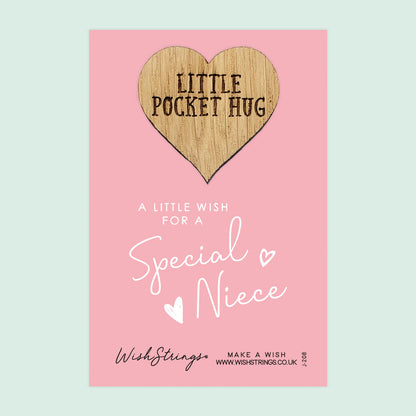 Pocket Hug - Special Niece | Thoughtful Gift from Auntie/Uncle | Keepsake Token for Sending Hugs & Love to a Cherished Niece