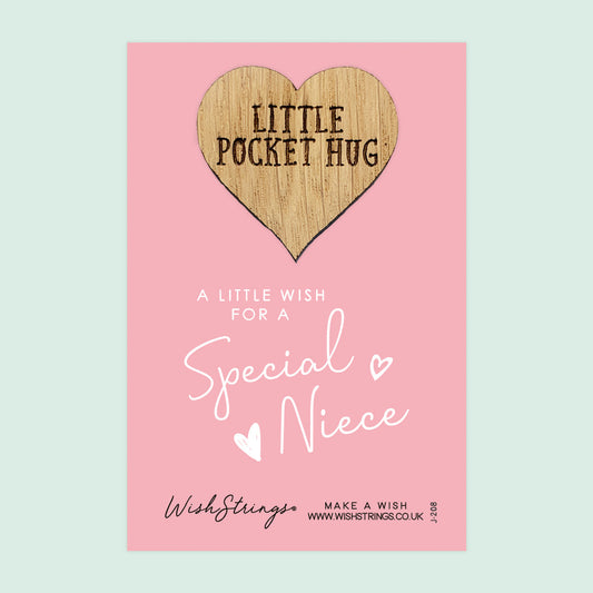 Pocket Hug - Special Niece | Thoughtful Gift from Auntie/Uncle | Keepsake Token for Sending Hugs & Love to a Cherished Niece