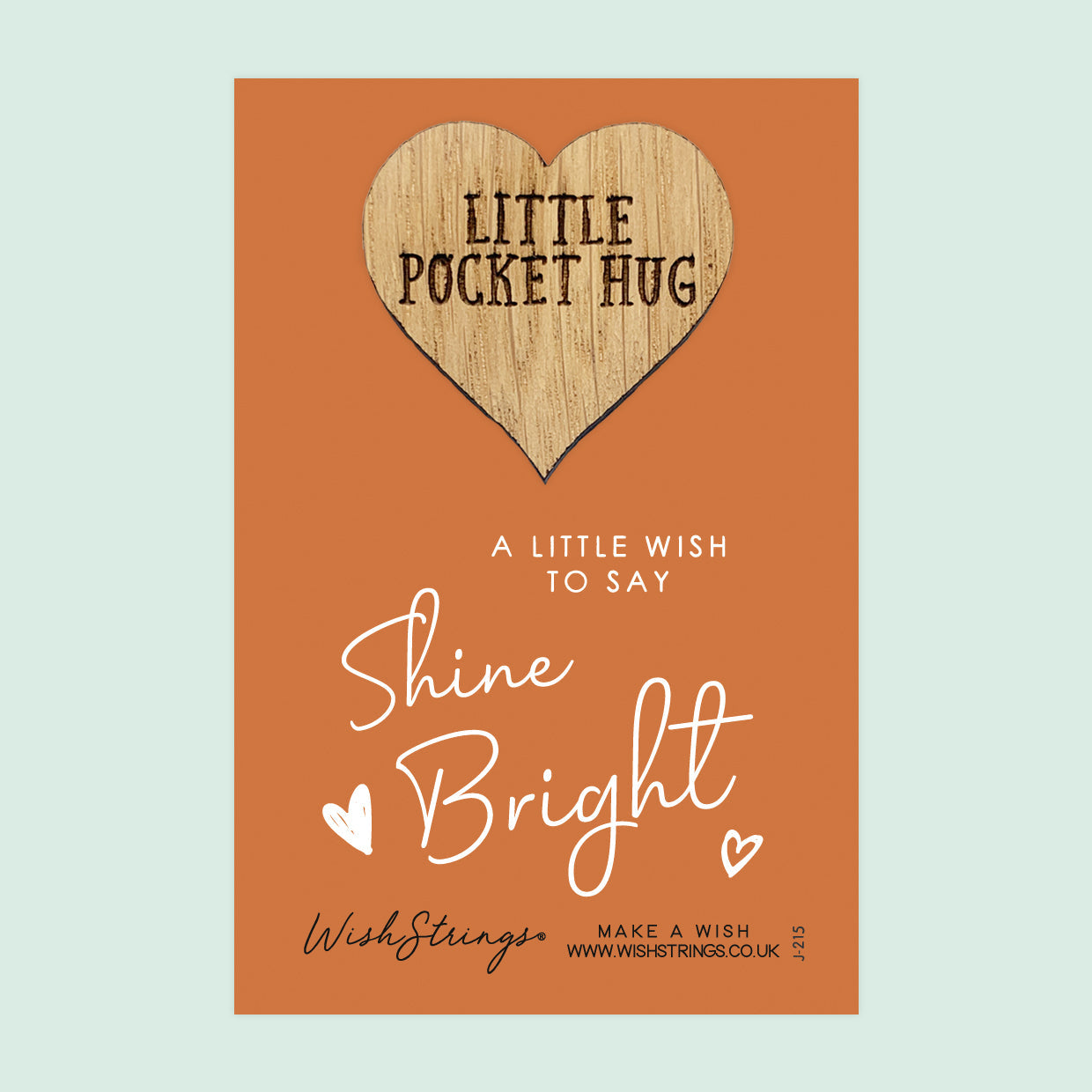 Pocket Hug - Shine Bright | Encouragement & Positivity Gift | Keepsake Token for Sending Hugs, Good Luck in Exams, New Job & New Beginnings