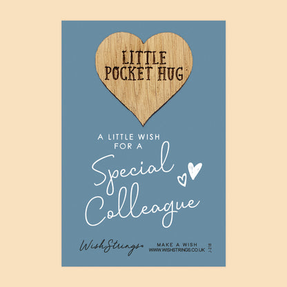 Pocket Hug - Special Colleague | Thoughtful Gift for Work Friend | Keepsake Token for Sending Hugs & Appreciation to a Work Buddy or Work Husband