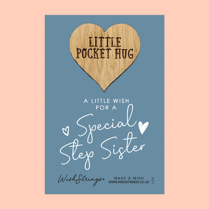 Pocket Hug - Special Step Sister | Thoughtful Gift for a Cherished Step Sister | Keepsake Token for Sending Hugs & Love
