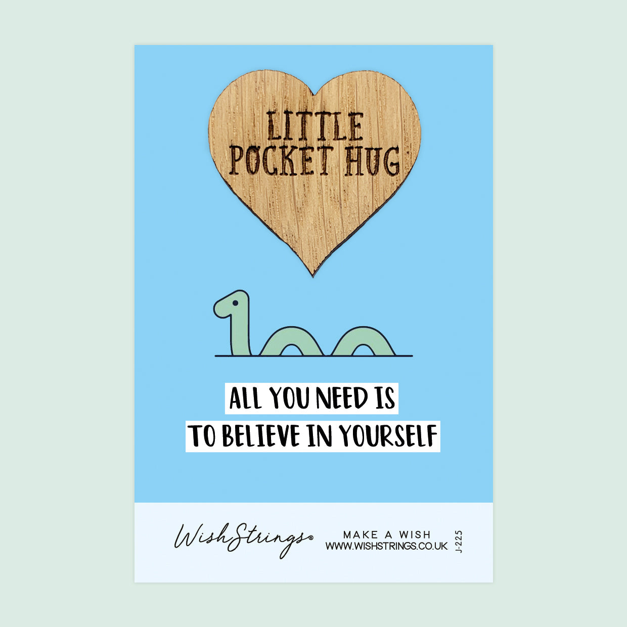 Pocket Hug - Nessie, Scottish Theme Gift | Charming Scotland Souvenir | Keepsake Token for Sending Hugs & a Special Gift from Scotland