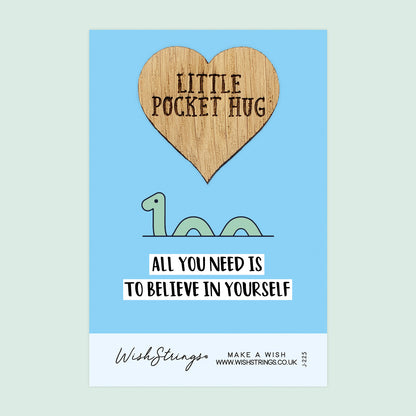 Pocket Hug - Nessie, Scottish Theme Gift | Charming Scotland Souvenir | Keepsake Token for Sending Hugs & a Special Gift from Scotland