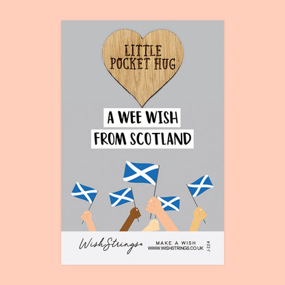 Pocket Hug - A Wee Wish from Scotland | Scottish Tartan Souvenir | Keepsake Token for Sending Hugs & Thoughtful Gifts