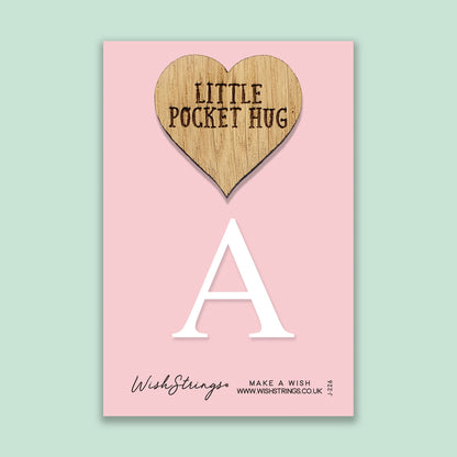 Pocket Hug - Letter A Initial | Personalised Gift | Keepsake Token for Name or Monogram