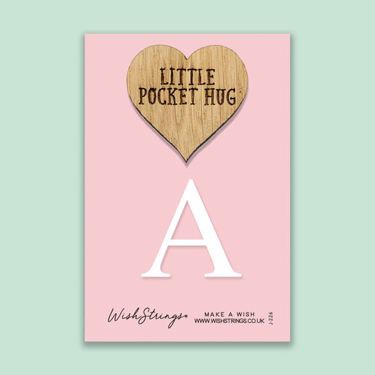 Pocket Hug - Letter A Initial | Personalised Gift | Keepsake Token for Name or Monogram