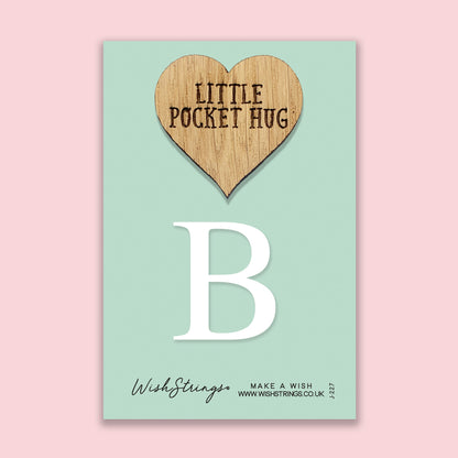 Pocket Hug - Letter ‘B’ Initial | Personalized Name Gift | Keepsake Token for Special Someone