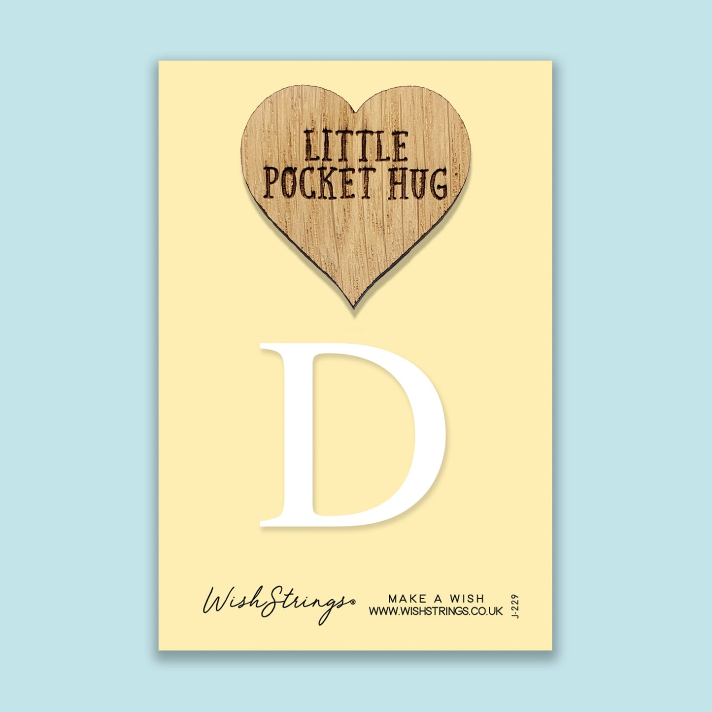 Pocket Hug - Letter ‘D’ | Personalized Initial Gift & Thoughtful Keepsake | Keepsake Token for Sending Hugs & Special Monogram Gift