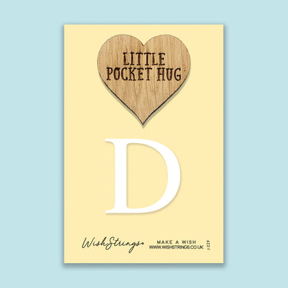 Pocket Hug - Letter ‘D’ | Personalized Initial Gift & Thoughtful Keepsake | Keepsake Token for Sending Hugs & Special Monogram Gift