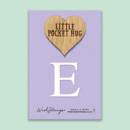 Pocket Hug - Letter ‘E’ | Personalized Initial Gift & Thoughtful Keepsake | Keepsake Token for Sending Hugs & a Special Name Gift