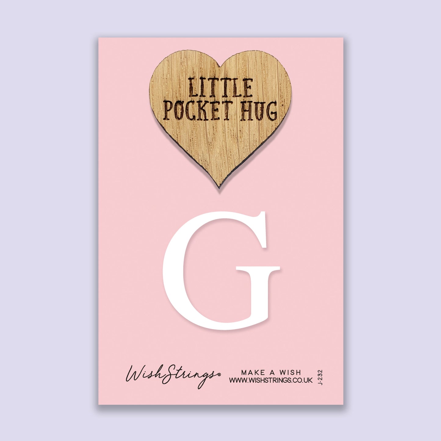 Pocket Hug - Letter ‘G’ | Personalized Initial Gift & Thoughtful Keepsake | Keepsake Token for Sending Hugs & a Special Name Gift