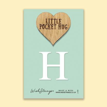 Pocket Hug - Letter ‘H’ | Personalised Initial Gift & Thoughtful Keepsake | Keepsake Token for Sending Hugs & a Special Name Gift