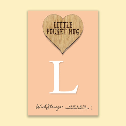 Pocket Hug - Letter ‘L’ | Personalized Initial Gift & Thoughtful Keepsake | Keepsake Token for Sending Hugs & a Special Name Gift