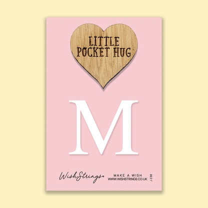 Pocket Hug - Letter ‘M’ | Personalized Initial Gift & Thoughtful Keepsake | Keepsake Token for Sending Hugs & a Special Name Gift
