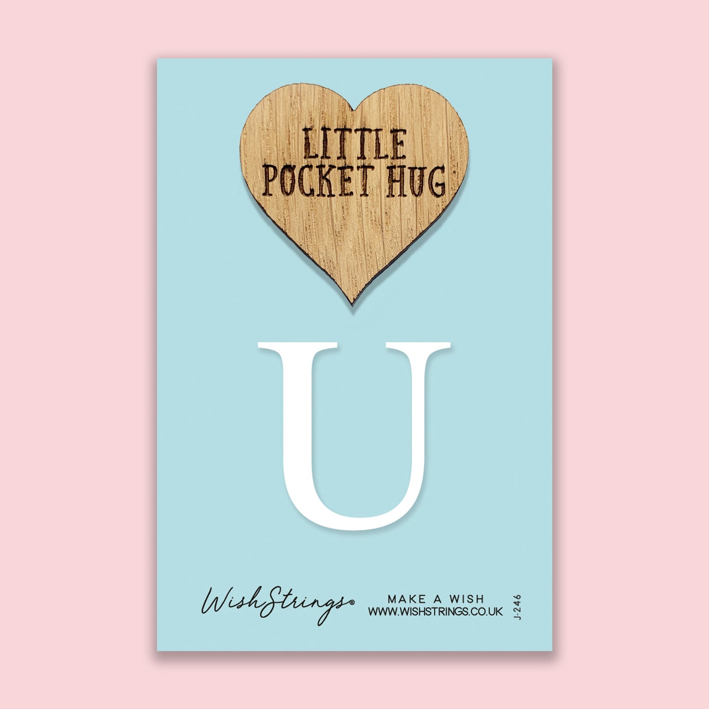 Pocket Hug - Letter ‘U’ | Personalized Initial Gift & Thoughtful Keepsake | Keepsake Token for Sending Hugs & a Special Name Gift