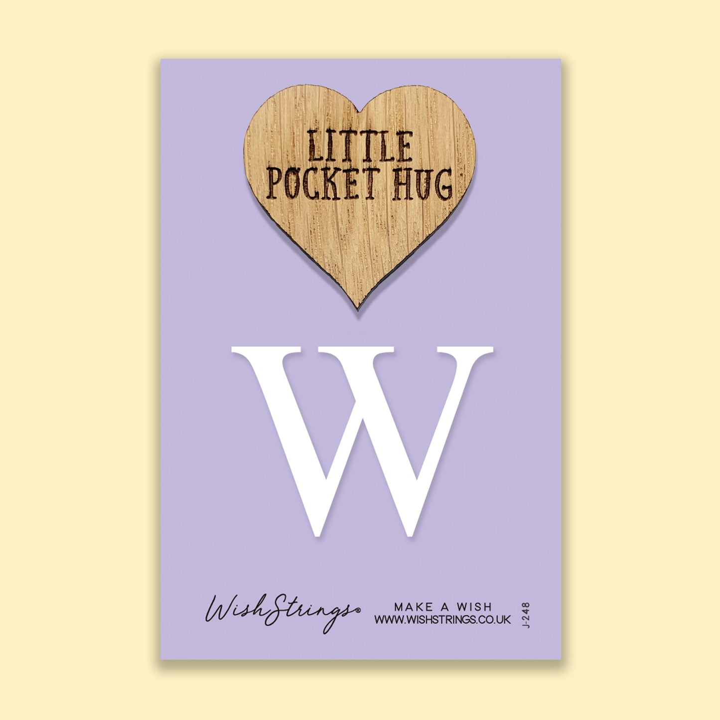 Pocket Hug - Letter ‘W’ | Personalized Initial Gift & Thoughtful Keepsake | Keepsake Token for Sending Hugs & a Special Name Gift