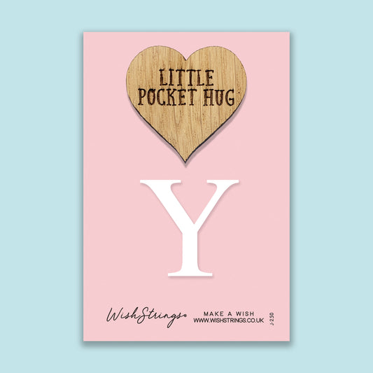 Pocket Hug - Letter ‘Y’ | Personalized Initial Gift & Thoughtful Keepsake | Keepsake Token for Sending Hugs & a Special Name Gift