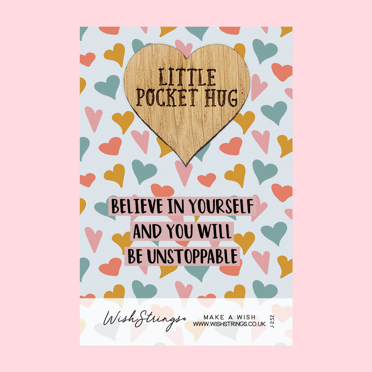 Pocket Hug - Believe in Yourself & You Will Be Unstoppable | Motivational Gift for Success | Keepsake Token for Luck, Exams & Positivity