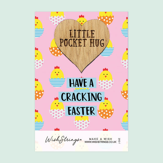 Pocket Hug - Have a Cracking Easter | Fun & Festive Easter Gift | Keepsake Token for Sending Hugs & Easter Cheer