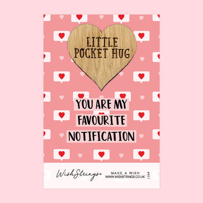 Pocket Hug - You Are My Favourite Notification | Cute Couples Gift | Keepsake Token for Sending Hugs & Showing Love
