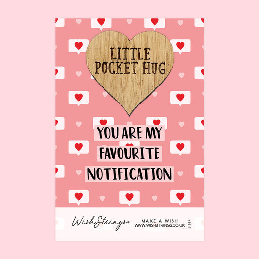 Pocket Hug - You Are My Favourite Notification | Cute Couples Gift | Keepsake Token for Sending Hugs & Showing Love