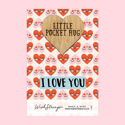 Pocket Hug - I Love You | Thoughtful Gift for Couples, Family & Someone Special | Keepsake Token for Sending Hugs & Expressing Love