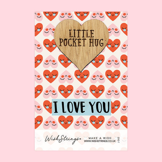 Pocket Hug - I Love You | Thoughtful Gift for Couples, Family & Someone Special | Keepsake Token for Sending Hugs & Expressing Love