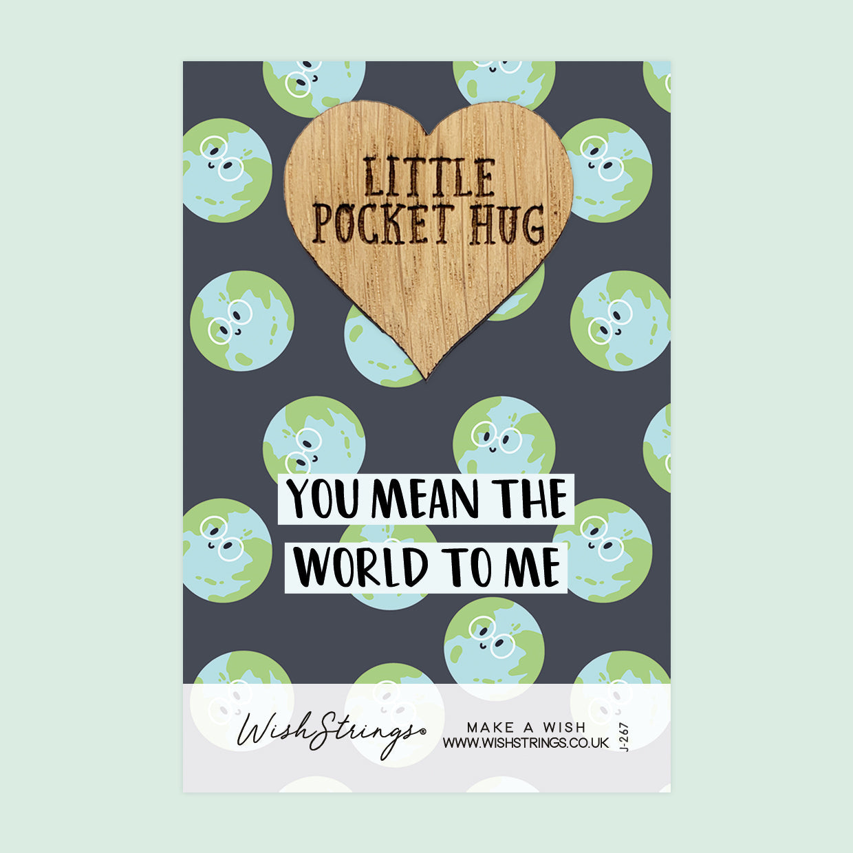 Pocket Hug - You Mean the World to Me | Thoughtful Gift for Someone Special | Keepsake Token for Sending Hugs, Thank You & Cute Couples Gift