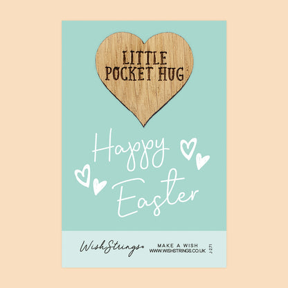 Pocket Hug - Wishing You a Happy Easter | Thoughtful Springtime Gift | Keepsake Token for Sending Hugs & Easter Blessings
