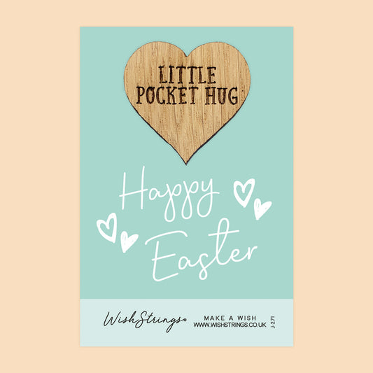 Pocket Hug - Wishing You a Happy Easter | Thoughtful Springtime Gift | Keepsake Token for Sending Hugs & Easter Blessings