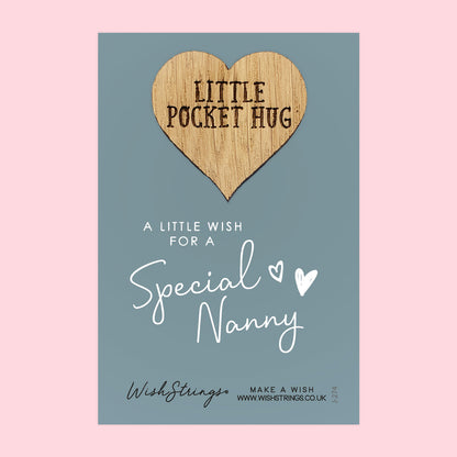Pocket Hug - Special Nanny | Thoughtful Gift from the Kids | Keepsake Token for Sending Hugs & Love to a Cherished Nanny