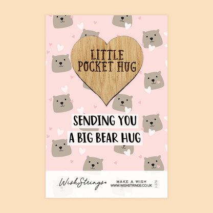 Pocket Hug - Sending You a Big Bear Hug | Comfort & Support Gift | Keepsake Token for Sending Hugs & Thinking of You