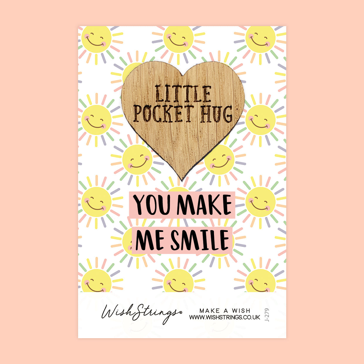Pocket Hug - You Make Me Smile | Thoughtful Appreciation Gift | Keepsake Token for Sending Hugs, Thank You & Someone Special