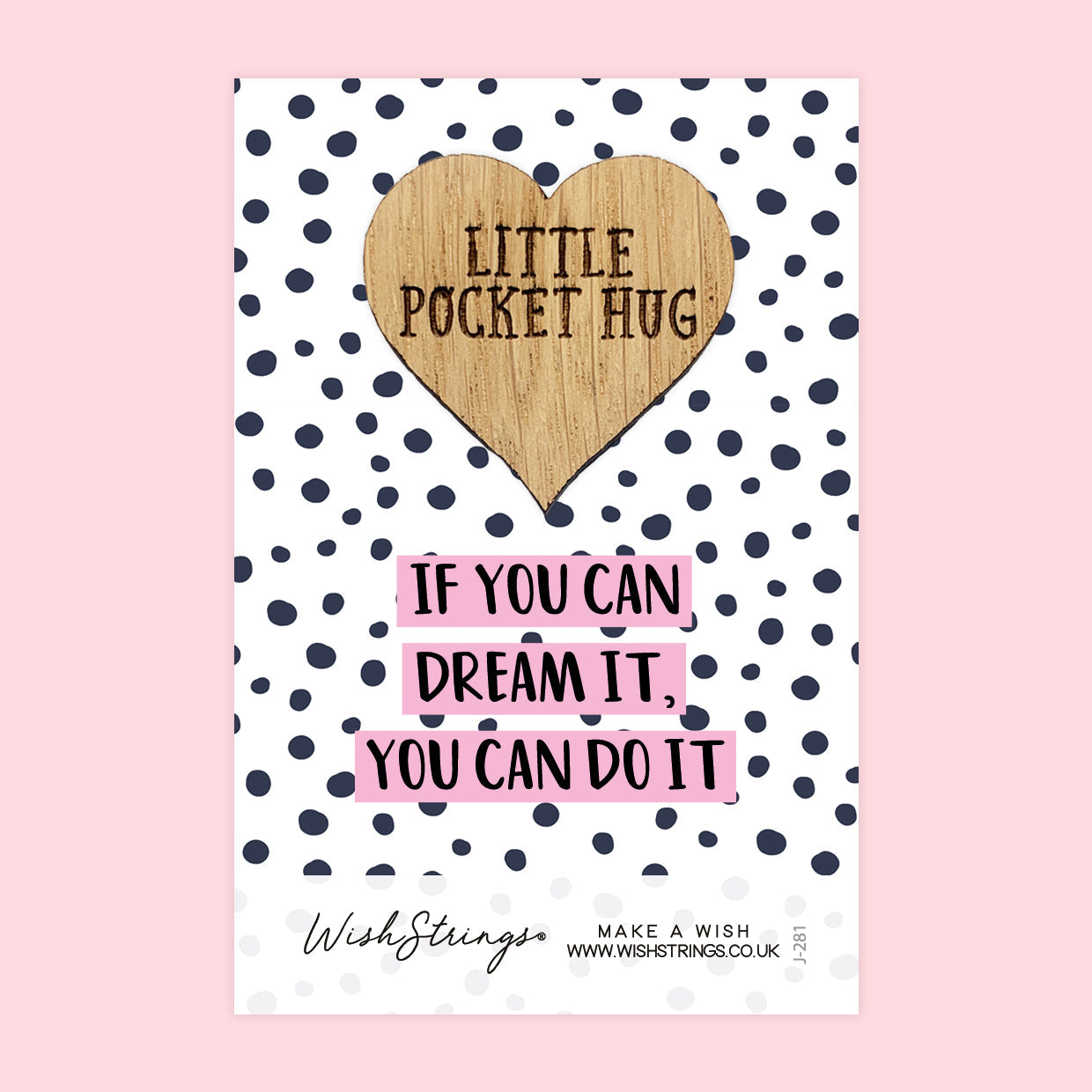 Pocket Hug - If You Can Dream It, You Can Do It | Motivational Gift for Success | Keepsake Token for Sending Hugs, Luck & Achieving Goals
